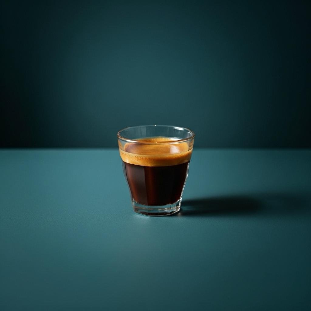 Fresh espresso shot with rich crema served in a glass at Overflow Coffee Lucknow